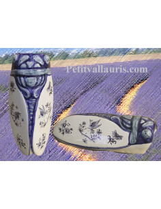 Cigale faïence céramique décor Tradition Vieux Moustiers bleu (T.2)