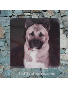Plaque en céramique personnalisable avec photo de mon chien (n°7)