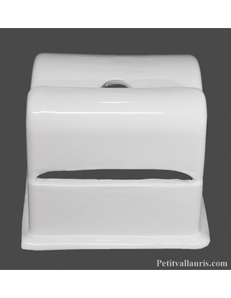 vente Dérouleur de papier toilette décor émaillé uni blanc