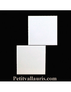 Carreau blanc brillant 10x 10 cm épaisseur 0.5 cm