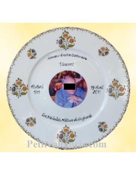 Assiettes avec photo en porcelaine personnalisée