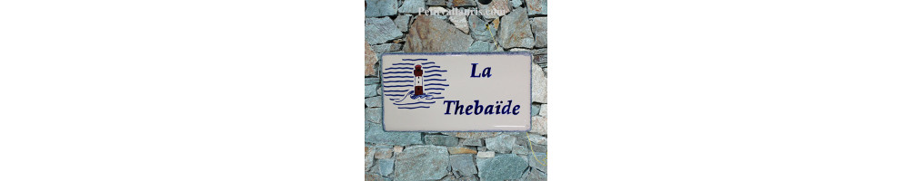 Plaque de maison en céramique émaillée motifs variés avec personnalisation